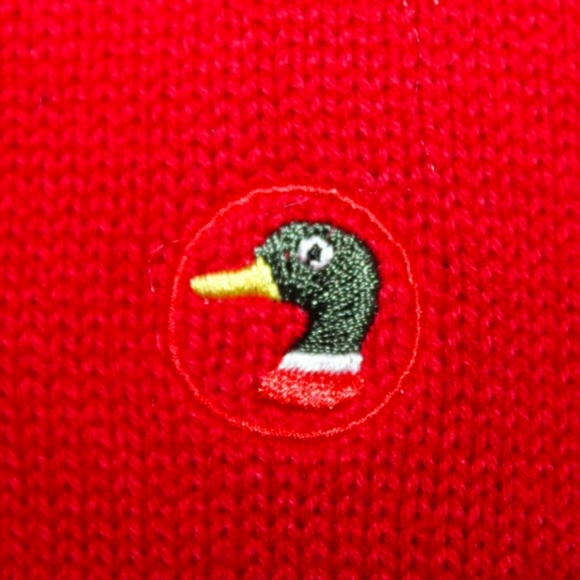 Duck Head Other - Vintage Duck Head Cotton V-Neck Cardigan Vest - Men's XXL - Red